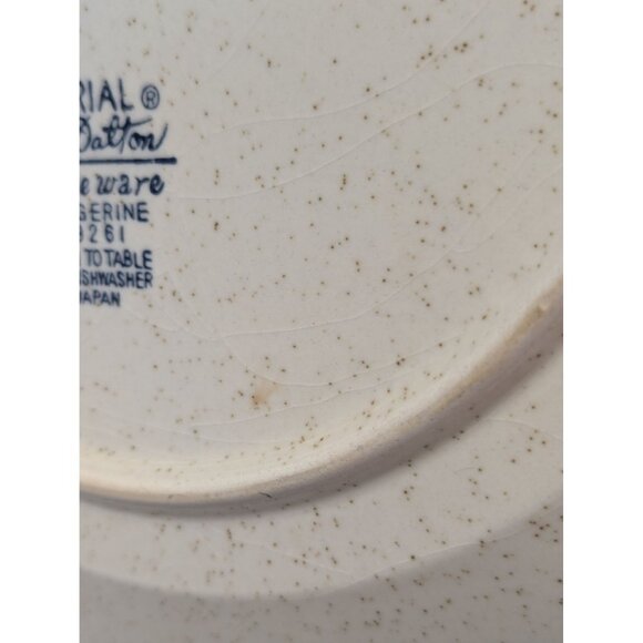 Imperial W. Dalton Stoneware Round Platter 12 1/4" Speckled Tangerine Vintage - Picture 7 of 7